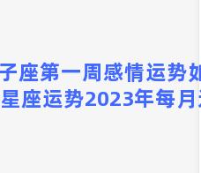 双子座第一周感情运势如何 星座运势2023年每月运势